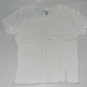 Brandy Melville White Lace T Shirt